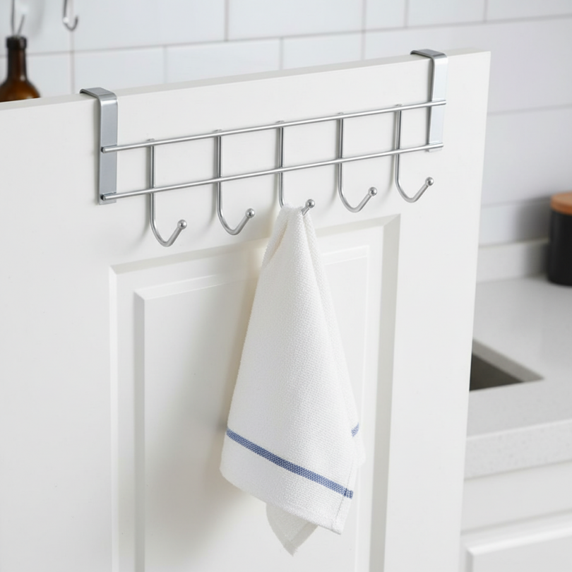 Наддверная вешалка с 5 крючками (нержавеющая сталь)